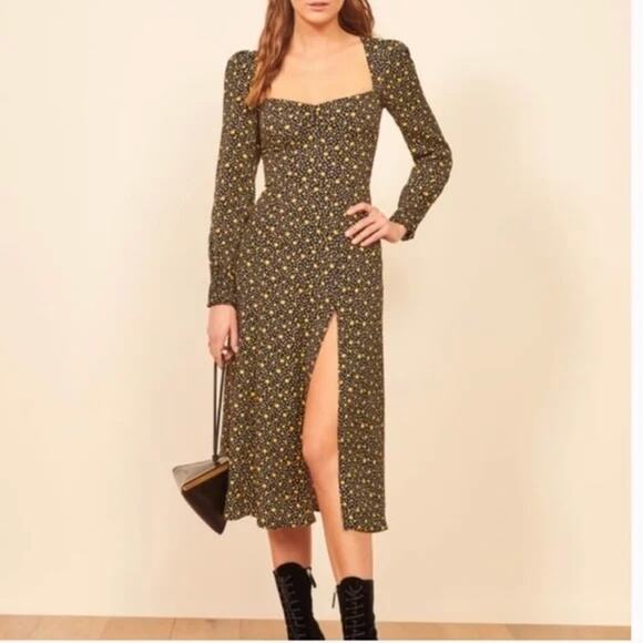 Nwt Reformation Hunt dress Carolina Midi  size 2 - Picture 5 of 5